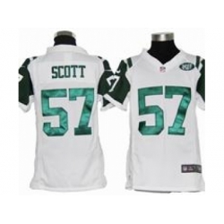 Youth Nike Youth New York Jets #57 Bart Scott White jerseys
