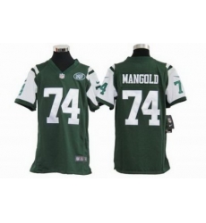 Youth Nike Youth New York Jets #74 Nick Mangold Green jerseys