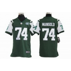 Youth Nike Youth New York Jets #74 Nick Mangold Green jerseys