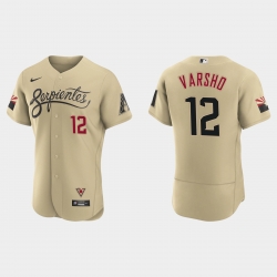 Arizona Diamondbacks 12 Daulton Varsho Men Nike 2021 City Connect Authentic MLB Jersey Gold