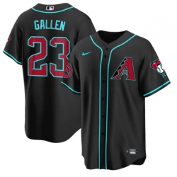 Men Arizona Diamondbacks 23 Zac Gallen 2023 24 Black Cool Base Stitched Baseball Jersey