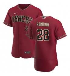 Men Arizona Diamondbacks 28 Hector Rondon Men Nike Crimson Flex Base Alternate Team MLB Jersey