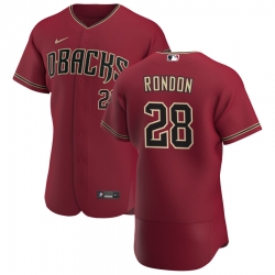 Men Arizona Diamondbacks 28 Hector Rondon Men Nike Crimson Flex Base Alternate Team MLB Jersey