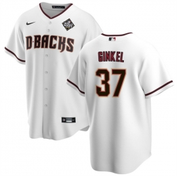 Men Arizona Diamondbacks 37 Kevin Ginkel White 2023 World Series Cool Base Stitched Baseball Jersey