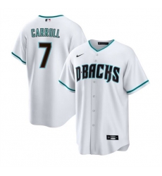Men Arizona Diamondbacks 7 Corbin Carroll White Cool Base Stitched Baseball Jersey