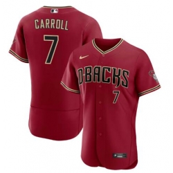 Men Arizona Diamondbacks CORBIN CARROLL #7 Red Flex Base Stitched Baseball Jersey