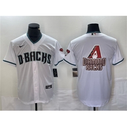 Men Arizona Diamondbacks White Team Big Logo Cool Base Stitched Baseball JerseyS