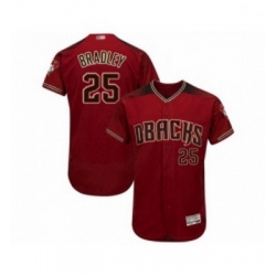 Mens Arizona Diamondbacks 25 Archie Bradley Red Alternate Authentic Collection Flex Base Baseball Jersey