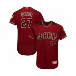 Mens Arizona Diamondbacks 27 Matt Szczur Red Alternate Authentic Collection Flex Base Baseball Jersey