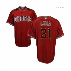 Mens Arizona Diamondbacks 31 Alex Avila Replica Red Brick Alternate Cool Base Baseball Jersey 