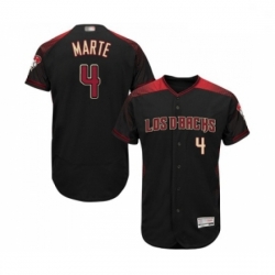 Mens Arizona Diamondbacks 4 Ketel Marte Black Alternate Authentic Collection Flex Base Baseball Jersey