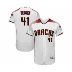 Mens Arizona Diamondbacks 41 Wilmer Flores White Home Authentic Collection Flex Base Baseball Jersey
