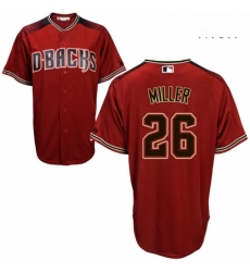 Mens Majestic Arizona Diamondbacks 26 Shelby Miller Authentic Red Alternate Cool Base MLB Jersey