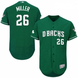 Mens Majestic Arizona Diamondbacks 26 Shelby Miller Green Celtic Flexbase Authentic Collection MLB Jersey