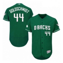 Mens Majestic Arizona Diamondbacks 44 Paul Goldschmidt Green Celtic Flexbase Authentic Collection MLB Jersey