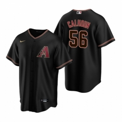 Mens Nike Arizona Diamondbacks 56 Kole Calhoun Black Alternate Stitched Baseball Jersey