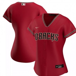 Women Arizona Diamondbacks Blank Red Cool Base Stitched Baseball Jersey 28Run Small 29