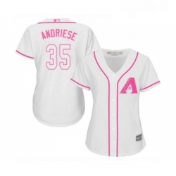 Womens Arizona Diamondbacks 35 Matt Andriese Replica White Fashion Baseball Jersey 