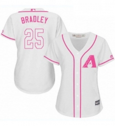 Womens Majestic Arizona Diamondbacks 25 Archie Bradley Replica White Fashion MLB Jersey