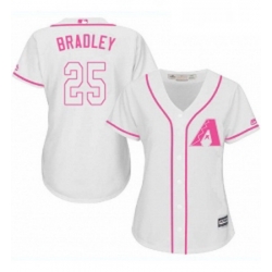 Womens Majestic Arizona Diamondbacks 25 Archie Bradley Replica White Fashion MLB Jersey