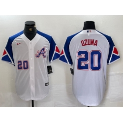 Men Atlanta Braves 20 Marcell Ozuna White 2024 Home Limited Stitched Baseball Jersey