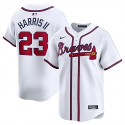 Men Atlanta Braves 23 Michael Harris II White 2024 Home Limited Stitched Baseball Jersey 