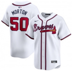 Men Atlanta Braves 50 Charlie Morton White 2024 Home Limited Stitched Baseball Jersey