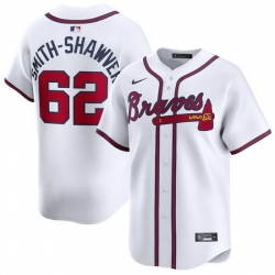 Men Atlanta Braves 62 AJ Smith Shawver White 2024 Home Limited Stitched Baseball Jersey