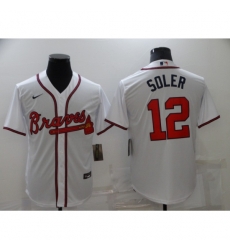 Men's Atlanta Braves #12 Jorge Soler White Nike MLB Jersey