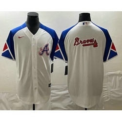 Men's Atlanta Braves Big Logo White 2023 City Connect Cool Base Stitched Jersey