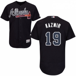 Mens Majestic Atlanta Braves 19 Scott Kazmir Blue Alternate Flex Base Authentic Collection MLB Jersey