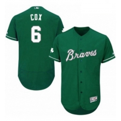 Mens Majestic Atlanta Braves 6 Bobby Cox Green Celtic Flexbase Authentic Collection MLB Jersey