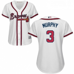 Womens Majestic Atlanta Braves 3 Dale Murphy Replica White Home Cool Base MLB Jersey