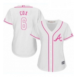 Womens Majestic Atlanta Braves 6 Bobby Cox Replica White Fashion Cool Base MLB Jersey
