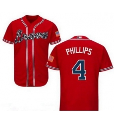 Youth Atlanta Braves #4 Brandon Phillips Red Cool Base Jersey