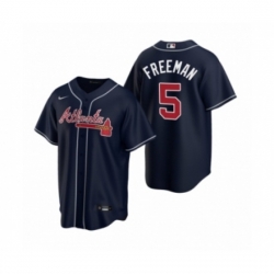 Youth Atlanta Braves #5 Freddie Freeman Nike Navy 2020 Alternate Jersey