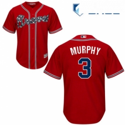 Youth Majestic Atlanta Braves 3 Dale Murphy Authentic Red Alternate Cool Base MLB Jersey