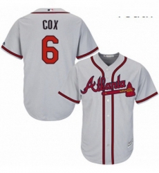 Youth Majestic Atlanta Braves 6 Bobby Cox Authentic Grey Road Cool Base MLB Jersey