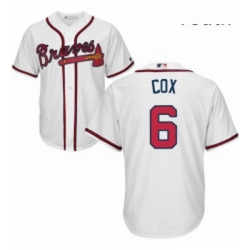 Youth Majestic Atlanta Braves 6 Bobby Cox Replica White Home Cool Base MLB Jersey