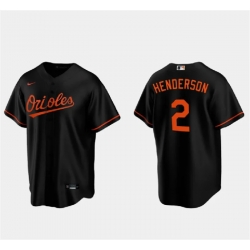 Men Baltimore Orioles 2 Gunnar Henderson Black Cool Base Stitched Jersey