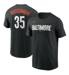 Men Baltimore Orioles 35 Adley Rutschman Black 2023 City Connect Name  26 Number T Shirt