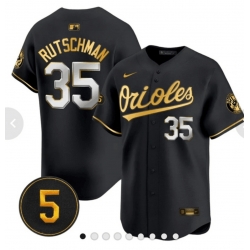 Men Baltimore Orioles 35 Adley Rutschman Black 2024 Home Limited Cool Base Stitched Baseball Jersey