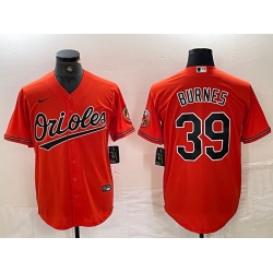 Men Baltimore Orioles 39 Corbin Burnes Orange Cool Base Stitched Jersey