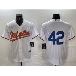 Men Baltimore Orioles 42 Jackie Robinson White Cool Base Stitched Jersey