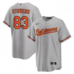 Men Baltimore Orioles 83 Kyle Stowers Grey Cool Base Stitched Jersey