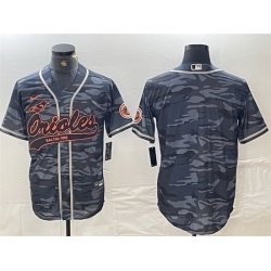 Men Baltimore Orioles Blank Gray Camo Cool Base Stitched Jersey