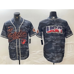 Men Baltimore Orioles Gray Team Big Logo Cool Base Stitched Jersey 10
