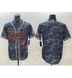 Men Baltimore Orioles Gray Team Big Logo Cool Base Stitched Jersey 12