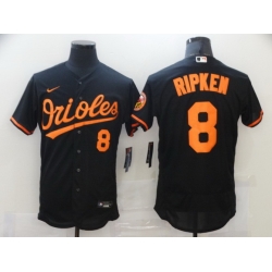 Men Nike Baltimore Orioles 8 Cal Ripken Jr Black Authentic Player MLB Jersey