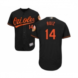 Mens Baltimore Orioles 14 Rio Ruiz Black Alternate Flex Base Authentic Collection Baseball Jersey